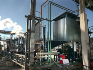 Quemador de hidrogeno en planta quimica - E&M Combustion