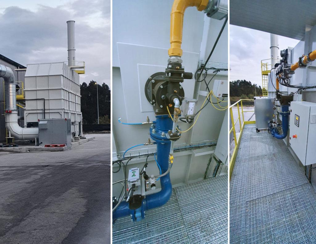  Regenerative Thermal Oxidizer System for wood plant - High temperature burners - E&M Combustion