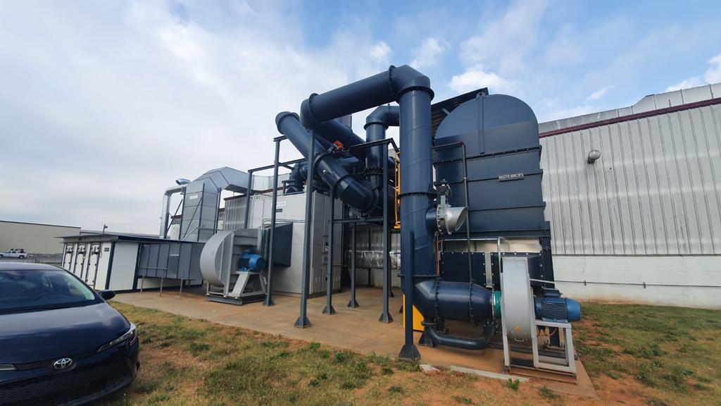 Regenerative Thermal Oxidizer in a chemical plant - RTO - E&M Combustion