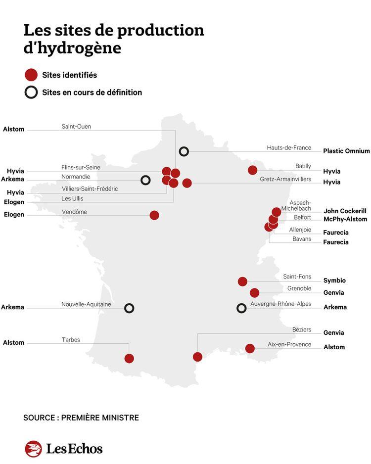 Sedes de producción de hidrogeno en Francia - ·E&M Combustion
