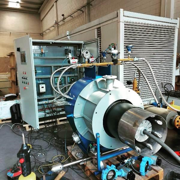 FAT, Factory Acceptance Tests of a burner for the oil and gas sector